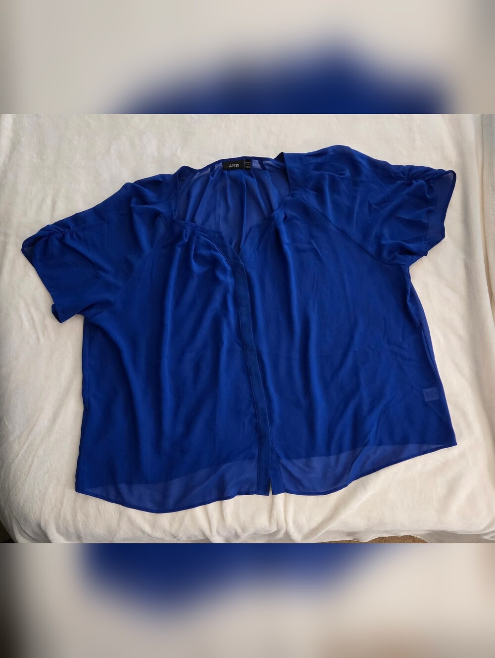 Apt. 9 Royal Blue Sheer Blouse